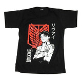 Remera Attack On Titan Levi Algodon Premium 