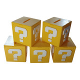 Caja Mario Bros Souvenirs Alcancía Tarjeta Personalizada 10u