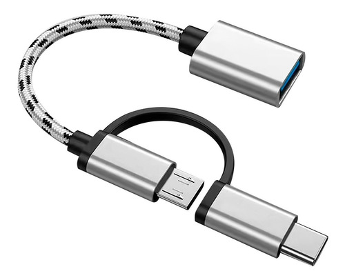 Cable Adaptador Micro Usb V8 Tipo C A Usb 3.0 Otg 2 En 1 