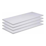 Kit 3 Prateleiras 160x20 Mdf Branco + Suporte Invisível