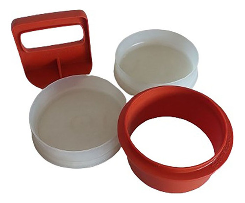 Set Hamburguesera Tupperware Prensa Y 2 Moldes..