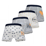 Boxers Niño Calzones Ropa Interior Algodón 4 Piezas