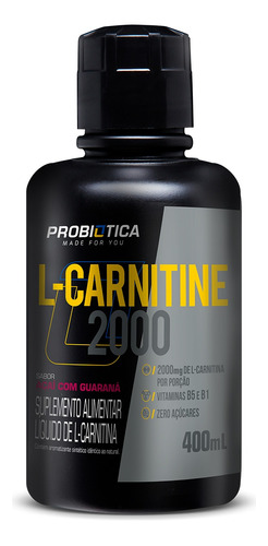 L-carnitina 2000 400ml - Probiótica L Carnitine Termogênico
