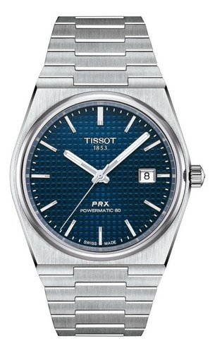 Reloj Tissot Acero Azul Prx Powermatic 80 T1374071104100