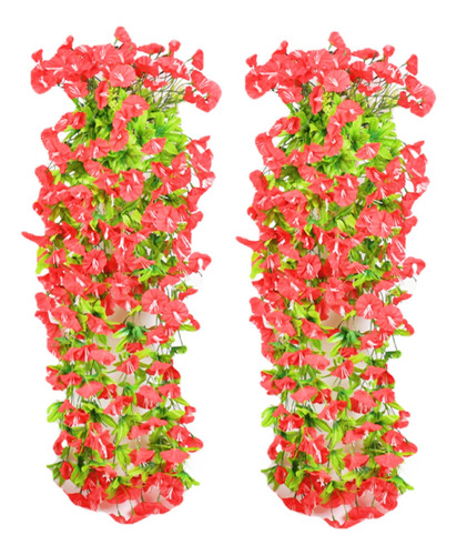 2 Piezas De Flores Colgantes De Vid Simuladas