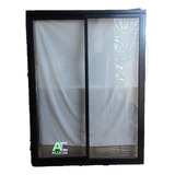 Ventana Balcon Modena Aluminio Negro 150x200 Vidrio 4mm 