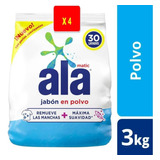 Jabón En Polvo Ala Matic Bolsa  3 kg X 4 Unidades