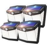 Claoner - Luces Solares Con Sensor De Movimiento [128 Led/4