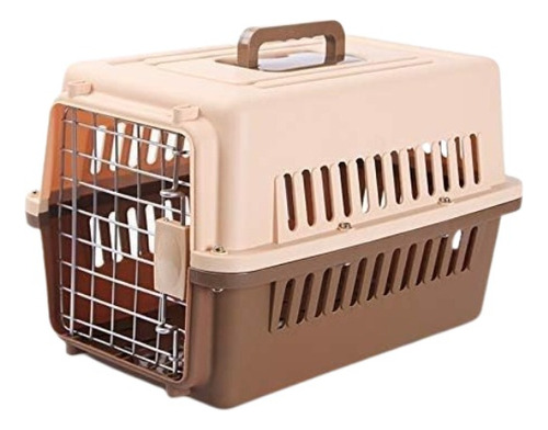 Transportadora Para Perro Kennel Jaula Mascota Mediano 61 Cm Color Café