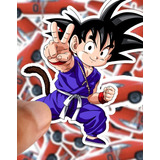 Calcomanía Goku Vinil Sticker Etiqueta Contra Agua Dragon Ba