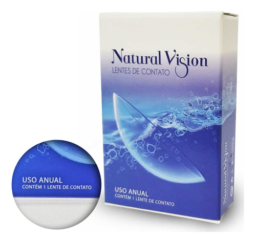 Lentes De Contato Incolor Natural Vision Com Grau Anual