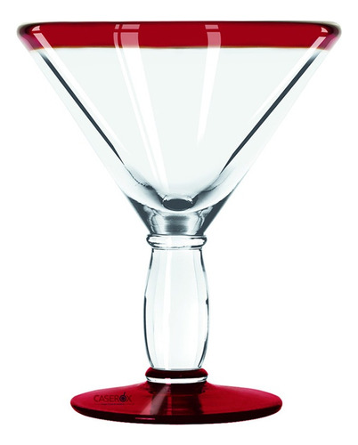 Set 12 Copas Martini Aruba Roja Calizo 295ml - Libbey