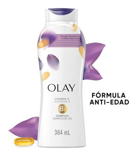 Jabón Líquido Olay Desafío A La Edad Con Vitamina E 364 Ml