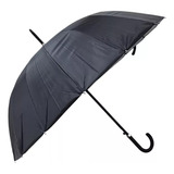 Paraguas Lluvia Grande 115cm 10 Varillas Paraguas Negro Uv 