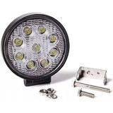 Faro Led Redondo 27w 9 Leds Blanco 4x4 Cuatri Moto