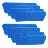  Kit 8 Refil Mop Spray Esfregão Microfibra Alta Limpeza Azul
