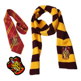 Disfraz Harry Potter Gryffindor: Bufanda, Corbata, Parche