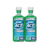 Act Anticavity Enjuague Bucal Zero Alcohol, Mint Pack 2