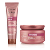 Kit Siage Eudora Nutri Rose Máscara Capilar Leave-in Brilho