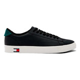 Tenis Tommy Jeans Badge Negro Blanco De Caballero Original