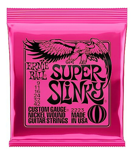 Cuerdas De Guitarra Eléctrica Ernie Ball Super Slinky 9-42