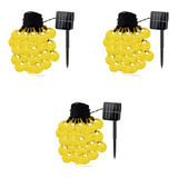 Pack 3 Guirnalda Solar Luces Navideñas 6m Decoracion