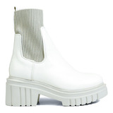 Botin Dama Efe Tacon Cuadrado Medio Blanco Null 326703