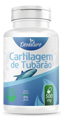 Denature Cartilagem De Tubarão 500mg Suplementonatural 100cp