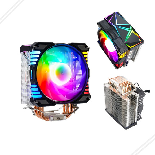 Cooler Rgb P/ Processador 4 Heatpipes Hidráulico Universal