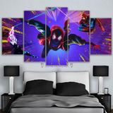 5 Cuadros Canvas Spiderman Personajes Gwen Miles Arte 100x56