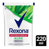 Jabon Liquido Antibacterial Rexona Aloe Refill X 220 Ml