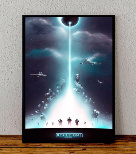 Cuadro 33x48 Poster Enmarcado Star Wars Rogue One Pelicula 2