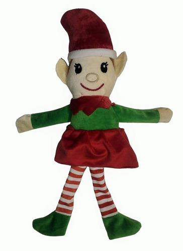 Duende Navideño Niña De 35cm, Decoración Árbol De Navidad