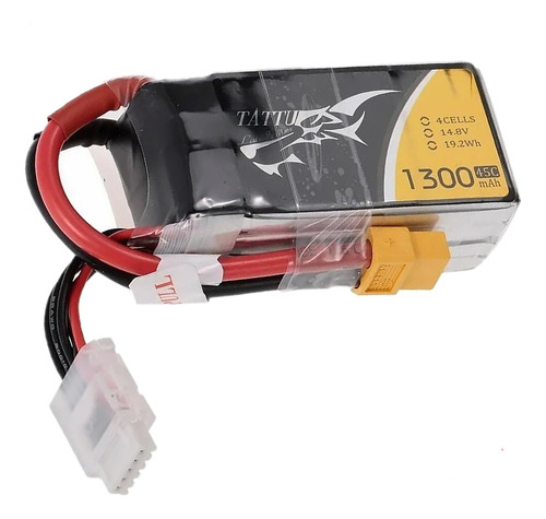 Bateria Lipo 14.8v 1300mah 45c Tattu Xt60 Drone Racer Aero