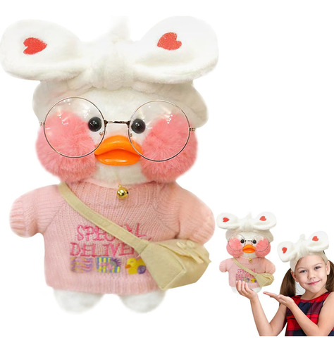 30cm Peluche Kawaii Niño Patitos Lalafanfan Con Complementos