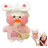 30cm Peluche Kawaii Niño Patitos Lalafanfan Con Complementos