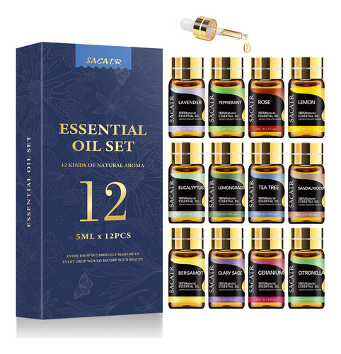 Essential Oils By Sacatr Juego De Aceites Esenciales Natural