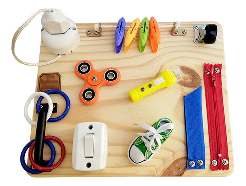 Buzy Board - Painel Sensorial Infantil Atividades Montessori