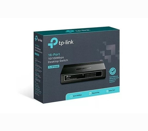 Switch Tp Link 16 Bocas Tl-s1016d 16 Puertos 10/100mbps