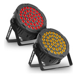 2 Piezas Cañon Par Led 40 X 3.20w Rgb +ambar 404mpr Steelpro