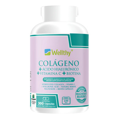 Colageno,acido Hialuronico,biotina,vitamina C Wellthy 300 Ca | Envío gratis