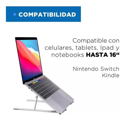 Soporte Para Macbook Base Notebook Aluminio Vertical Laptop 