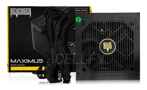 Fonte Alimentação Gamer 750w Bivolt 80plus Bronze Silencioso Cor Preto 110v/220v