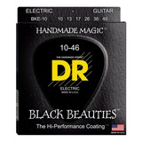 Cuerdas Guitar Elect Medium 10/46 Black Beauties Dr Bke-10