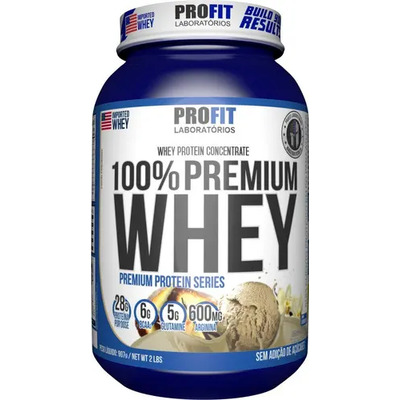 100% Whey Premium - 907g Baunilha - Profit | Frete grátis