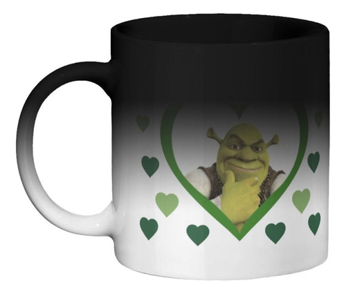 Taza Sensible Al Calor Shrek Cambia Color Con Emoción