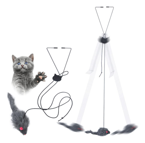 Paquete De 2 Juguetes Interactivos De Plumas Para Gatos