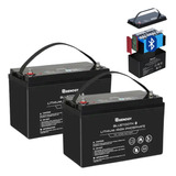 Batería Solar Litio Pack X2 Lifepo4 12v Auto-balance System
