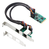 Placa De Rede Pcie Para Rj45 Dupla De 2,5 G Pci Express De 2