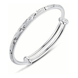 Pulsera Vintage Plata Ley 925 Para Mujer Ajustable